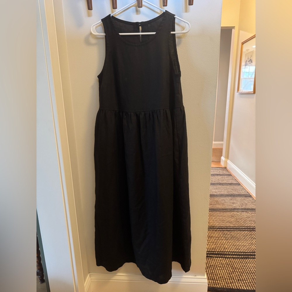 Not Perfect Linen Napa Dress, size M, Deepest Black, never worn